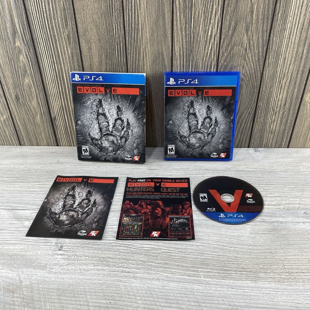 Evolve (Sony PlayStation 4, 2015) w/Slipcover Tested Working